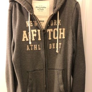 A&F Gray Zip-Up Hoodie FINAL SALE